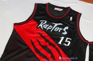 Maillot NBA Pas Cher Toronto Raptors Vince Carter 15 Retro Noir Rouge