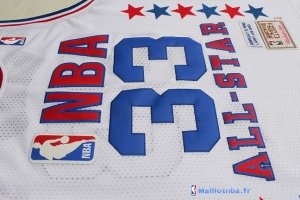 Maillot NBA Pas Cher All Star 1990 Larry Joe 33 Bird Blanc