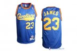 Maillot NBA Pas Cher Cleveland Cavaliers LeBron James 23 Retro Bleu