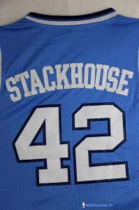 Maillot NCAA Pas Cher North Carolina Jerry Stackhouse 42 Bleu