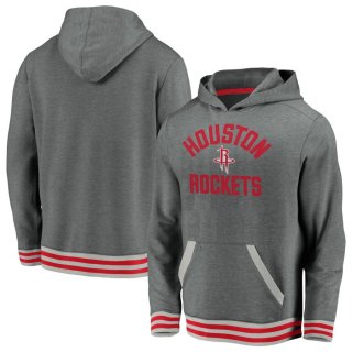 Houston Rockets Fanatics Branded Gray True Classics Vintage Upperclassman Tri-Blend Pullover Hoodie