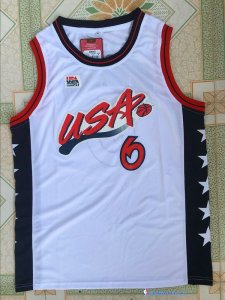 Maillot NBA Pas Cher USA 1996 Anfernee Hardaway 6 Blanc