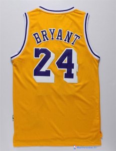 Maillot NBA Pas Cher Los Angeles Lakers Kobe Bryant 24 Retro Jaune