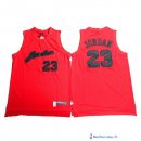 Maillot NBA Pas Cher Chicago Bulls Michael Jordan 23 Rouge Noir Engrener
