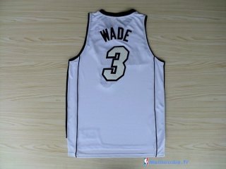 Maillot NBA Pas Cher Miami Heat Dwyane Wade 3 Blanc