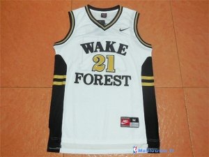 Maillot NCAA Pas Cher Wake Forest Tim Duncan 21 Blanc