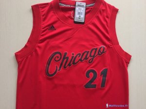 Maillot NBA Pas Cher Noël Chicago Bulls Jimmy Butler 21 Rouge