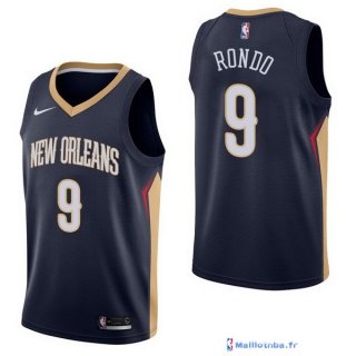 Maillot NBA Pas Cher New Orleans Pelicans Rajon Rondo 9 Marine Icon 2017/18