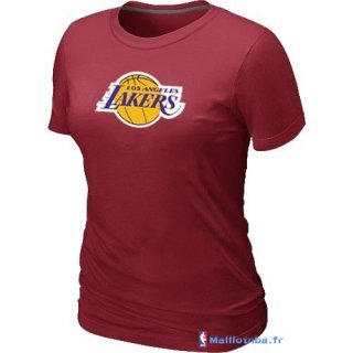 T-Shirt NBA Pas Cher Femme Los Angeles Lakers Bordeaux