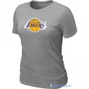 T-Shirt NBA Pas Cher Femme Los Angeles Lakers Gris