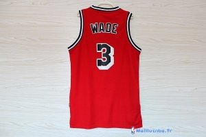 Maillot NBA Pas Cher Miami Heat Dwyane Wade 3 Retro Rouge