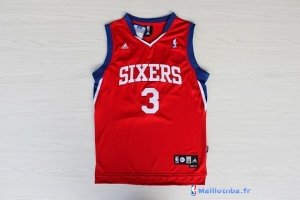 Maillot NBA Pas Cher Philadelphia Sixers Allen Iverson 3 Rouge