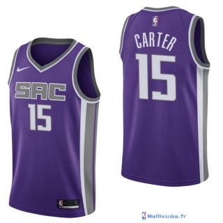 Maillot NBA Pas Cher Sacramento Kings Vince Carter 15 Purpura Icon 2017/18