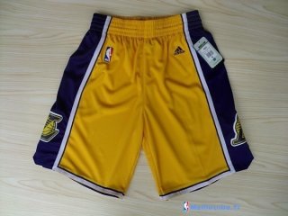 Pantalon NBA Pas Cher Los Angeles Lakers Jaune 01
