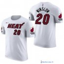Maillot Manche Courte Miami Heat Justise Winslow 20 Blanc 2017/18
