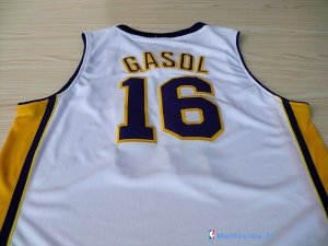 Maillot NBA Pas Cher Los Angeles Lakers Pau Gasol 16 Blanc