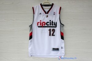 Maillot NBA Pas Cher Portland Trail Blazers LaMarcus Aldridge 12 Retro Blanc