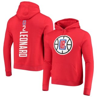 LA Clippers Kawhi Leonard Fanatics Branded Red Team Playmaker Name & Number Pullover Hoodie