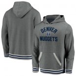 Denver Nuggets Fanatics Branded Gray True Classics Vintage Upperclassman Tri-Blend Pullover Hoodie