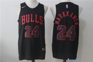 Maillot NBA Pas Cher Chicago Bulls Lauri Markkanen 24 Nike Noir 2017/18