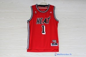 Maillot NBA Pas Cher Miami Heat Chris Bosh 1 Retro Rouge