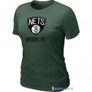 T-Shirt NBA Pas Cher Femme Brooklyn Nets Vert Sombre