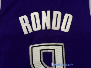 Maillot NBA Pas Cher Sacramento Kings Rajon Rondo 9 Pourpre