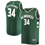 Milwaukee Bucks Giannis Antetokounmpo Fanatics Branded Green Fast Break Replica Jersey - Icon Edition
