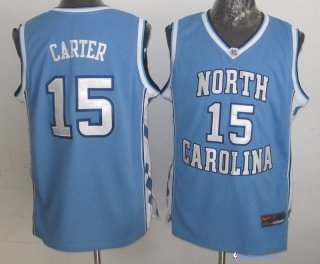 Maillot NCAA Pas Cher North Carolina Vince Carter 15 Bleu
