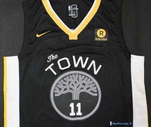 Maillot NBA Pas Cher Golden State Warriors Klay Thompson 11 Noir 2017/18