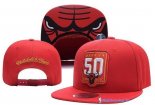 Bonnet NBA Chicago Bulls 2016 50 Rouge