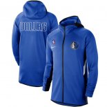 Dallas Mavericks Nike Blue Authentic Showtime Therma Flex Performance Full-Zip Hoodie