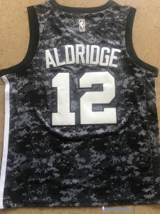 Maillot NBA Pas Cher San Antonio Spurs LaMarcus Aldridge 12 Nike Camouflage Ville 2017/18