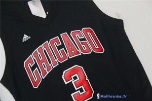 Maillot NBA Pas Cher Chicago Bulls Dwyane Wade 3 Noir