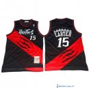 Maillot NBA Pas Cher Toronto Raptors Vince Carter 15 Retro Noir Rouge