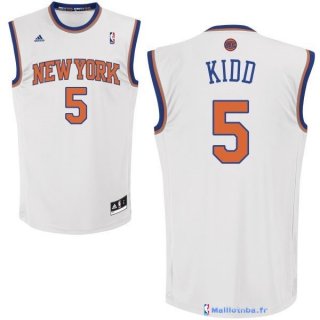 Maillot NBA Pas Cher New York Knicks Jason Kidd 5 Blanc