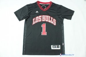 Maillot NBA Pas Cher Chicago Bulls Derrick Rose 1 Noir MC