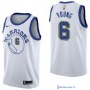 Maillot NBA Pas Cher Golden State Warriors Nick Young 6 Nike Retro Blanc 2017/18