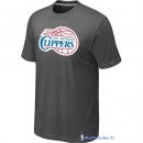 T-Shirt NBA Pas Cher Los Angeles Clippers Gris Fer