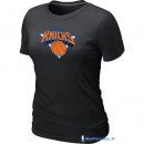 T-Shirt NBA Pas Cher Femme New York Knicks Noir