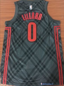 Maillot NBA Pas Cher Portland Trail Blazers Damian Lillard 0 Nike Noir Ville 2017/18