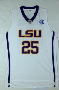 Maillot NCAA Pas Cher LSU Bobby Simmons 25 Blanc