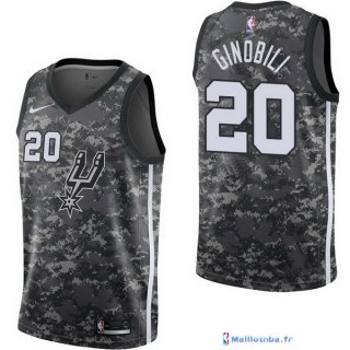 Maillot NBA Pas Cher San Antonio Spurs Manu Ginóbili 20 Nike Camouflage Ville 2017/18