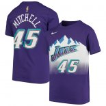 Utah Jazz Donovan Mitchell Nike Purple Hardwood Classics Name & Number Performance T-Shirt