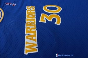 Maillot NBA Pas Cher Golden State Warriors Stephen Curry 30 Retro Bleu Profond