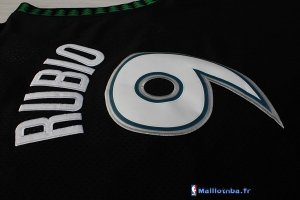 Maillot NBA Pas Cher Minnesota Timberwolves Ricky Rubio 9 Retro Noir