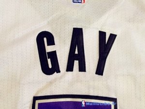 Maillot NBA Pas Cher Sacramento Kings Rudy Gay 8 Blanc