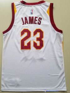 Maillot NBA Pas Cher Cleveland Cavaliers Junior LeBron James 23 Blanc 2017/18