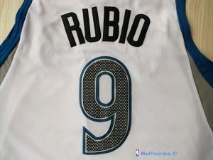 Maillot NBA Pas Cher Minnesota Timberwolves Ricky Rubio 9 Blanc