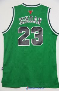 Maillot NBA Pas Cher Chicago Bulls Michael Jordan 23 Vert Noir